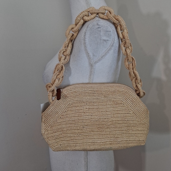 Sezane Isabelle Woven Hobo Bag NWT - Picture 4 of 13